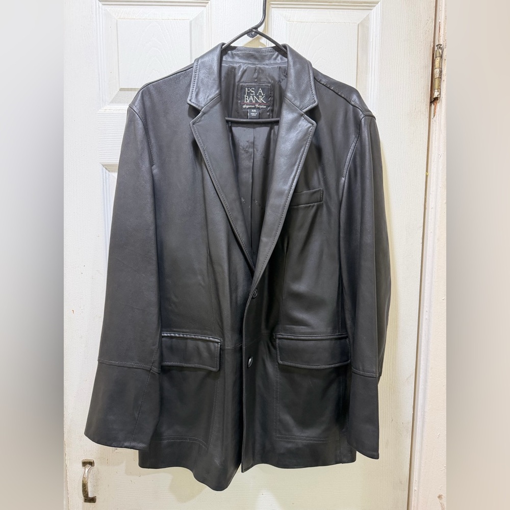 Jos. A. Bank Black Leather Jacket